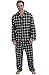 Del Rossa Men's Flannel Pajama Set, Long Cotton Pjs