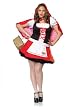 Plus Size Red Riding Hood Costume Lace Up Mini Dress Storybook Fairytail Costume