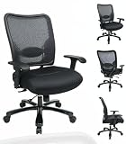 400 lb Capacity Double Air Grid Back  Mesh Seat Ergonomic Office Chair with Built-In Adjustable Lumbar Support [OS-75-37A773-GG]
