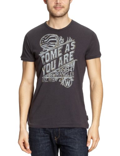 Wrangler Herren T-Shirt Slim Fit W7665FK16, Gr. 52/54 (L), Grau (Phantom 16) Preisvergleich