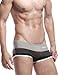 SEOBEAN Mens Low Rise Stripes Trunk Boxer Brief Short Underwear