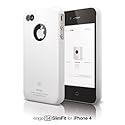 elago S4 Slim Fit Case for AT&T and Verizon iPhone 4 with Logo Protection Film (Snow White)