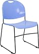 Sky Blue High Density, High Stacking, Ultra Compact Stack Chair [RUT-188-BL-GG]