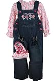 BT Kids Baby Girls Denim Overall Set with Matching Shoes