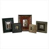 IMAGE OF Aged Photos/Clock with Decorative Frames - Set of 5