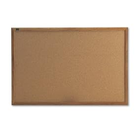 Boone Oak Frame Natural Cork Bulletin Board, 24in. x 36in. by Boone International