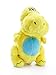 goDog Dinos T-Rex Tough Plush Dog Toy with Chew Guard Technology, Yellow, Small