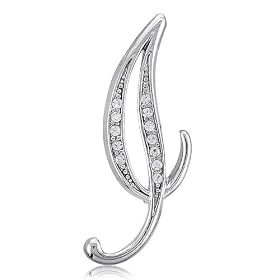 Silver Toned Initial Letter Brooch Pin - I - Ideal Gift For Mother, For Her, Birthday, Anniversary, Bridal, Wedding, Engagement