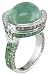Jewelry : 18KW Prehnite, Tsavorite, Cognac & White Diamond Ring