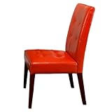 Highland Burnt Orange Leather Dining Chair (Set of 2)