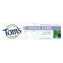 Tom's of Maine Natural Whole Care Anticavity & Tartar Control Plus Whitening Fluoride Toothpaste, Peppermint, 5.2-Ounce Tubes (Pack of 6)