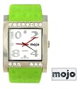 Girls and Boys Mojo Quartz Analogue Watch with Green Resin Strap