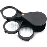 SE Folding Multi Loupe, 3-1" Dia. Lenses, Power 5X Each Lens