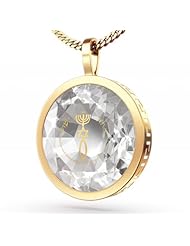 Gold Plated Necklace with Messianic Grafted-In Imprinted in 24kt Gold on CZ
