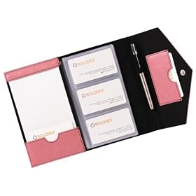 Rolodex Envelope Pink Ribbon Card Case, 72 Card Capacity (1734452)