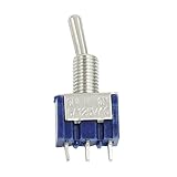 SODIAL(R)AC 125V 6A単極双投SPDTオン/オントグルスイッチ5個
