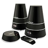 Wireless Funklautsprecher Stereo Aktiv Drahtlose Boxen Funk-Lautsprecher Innen/Au�en Spritzwasserfest Cordless Outdoor-Indoor Funkboxen Speaker Mp3 (SCHWARZ)von "Lexfield"
