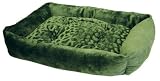 Beige Soft Rectanugular Velvet Cat Dog Pet Bed, Couch Cuddler 513966BG