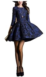 Winter Jacquard Round Neck  Dress