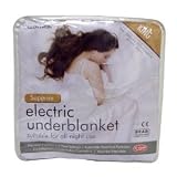 KING SIZE Electric Heated Under Blanket Machine Washable w 2 HEAT SETTINGS