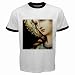Ringer T-Shirt Black of Mother Mary Stained Glass Window (Catholic, Madonna, Blessed Virgin Mary, Notre Dame, Nuestra Senora, Nossa Senhora)