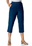 Woman Within Plus Size Relaxed-fit denim capris