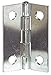 2" x 1-9/16" Butt Hinge with Zinc Finish, Full Mortise Mounting, Square Corners