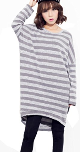 レディース　春秋　まとめ買い　お得商品　ロングニット　ボーダーシャツワンピース　人気　つなぎアイテム　流行商品　春秋のカジュアル外出アイテム　さっくり着こなし　優れ物　タイツやソックスを履いて簡単ファッション　2色：グレー系・ネイビー系　『限定・巾着袋付き』