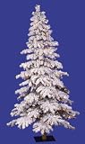 4′ Pre-Lit Flocked Alpine Spruce Christmas Tree – Clear Lights