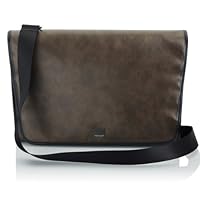 Acme Made Clutch in with Designer Coated-Canvas  Exterior Notebook Shoulder Bag, Brown