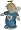 engelfigur.com - Heunec 581371 - Mila Design with a Smile Mila - Schutzengelfigur blau bekleidet