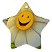 Star Ornament (2-Sided) of Smiley Face on Daisy Flower (Yellow Smiley Face)