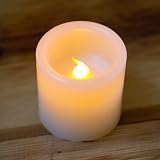 picture of Set of 3 Wax LED Candles, Battery Operated 10cm Tall Tea Light