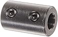 Climax Part RC-031 Mild Steel, Black Oxide Plating Rigid Coupling, 5/16 inch bore, 5/8 inch OD, 1 inch length, 10-32 x 1/8 Set Screw