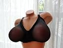 Silicone Breast Form BRA Mastectomy Black Lace Sz34C,D to Sz46