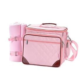 Picnic Gift 8020 Baby Boo Pink Deluxe Insulated Baby Pack w/Blanket
