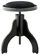 Stagg Piano Stool - Black Matte and Black Velvet