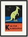 Black Framed/Matted Print 17x23, K is for Kangaroo