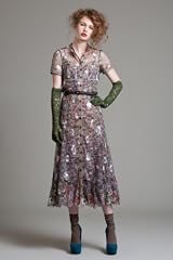BL3114 Botanical Lace Midi Dress