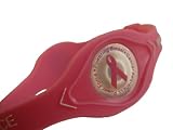 Breast Cancer Awareness Bracelet Wristband PINK & WHITE (Large 8") Power - Energy - Strength - Balance