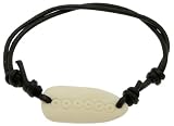 Neptune Giftware Dark Brown Leather Cord Strap Surf Wristband Bracelet With Decorative Bone Centre Piece - 49
