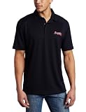 MLB Atlanta Braves Mens Drytec Genre Polo Knit Short Sleeve Top, Navy Blue, X-Large