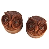 Evolatree - Owl Face - Gauge Earrings - Plugs (See Size Options)
