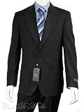 NEW $650 ITALIAN Black Stripe Men Suit - Get A FREE Designer Silk Tie ~ 2 Button Limited Edition