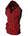H2H Mens Active Sleeveless Zip-up Color Blocks Sport Hoodie With Pockets