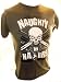 Naughty by Nature Mens T Shirt - Baseball Bat And Skull Logo