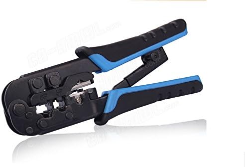 QXF Crimp,Cut, and Strip Tool 8P 6P RJ-45 RJ-12 RJ-11 Blue/black