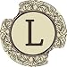 Set of Two Monogram L Car Coasters by Carsters