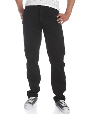 Wrangler Men’s Rugged Wear Classic Fit Jean, Overdyed Black Denim, 33×30