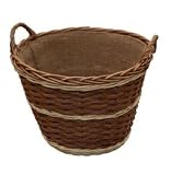 Double Steamed Wicker Log Basket - Lined